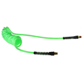 Coilhose Pneumatics Flexcoil 5/16" ID x 15’ 3/8" MPT Rigid x Swivel Neon Green PU516-15A-G